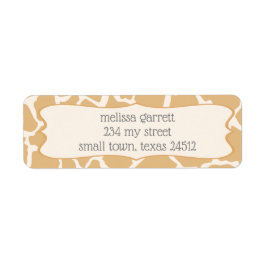 タン男の赤ちゃんキリン ラベル