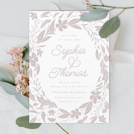 タン男女兼用カップル婚約パーティ 招待状