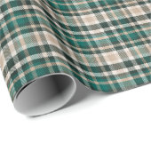 タン素朴とグリーンプレイド ラッピングペーパー (ロールコーナー)