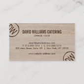 タン素朴ウッドに木材を焼いた刻印モノグラム 名刺 (裏面)