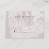 タン素朴ウッドグレインテクスチャ秋秋の結婚式 プレイスカード (正面)