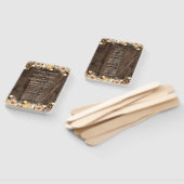 タン素朴バードウッドカントリー結婚式プログラム ハンドファン (組立なし)