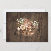 タン素朴バードウッドカントリー結婚式 サンキューカード (裏面)