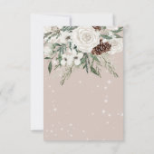 タン素朴パイン冬の輝き結婚 セーブザデート (裏面)