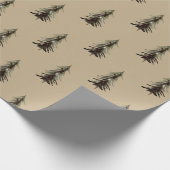 タン素朴工芸品が森林に見える木の贈り物 ラッピングペーパー (角)