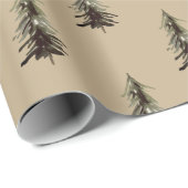 タン素朴工芸品が森林に見える木の贈り物 ラッピングペーパー (ロールコーナー)