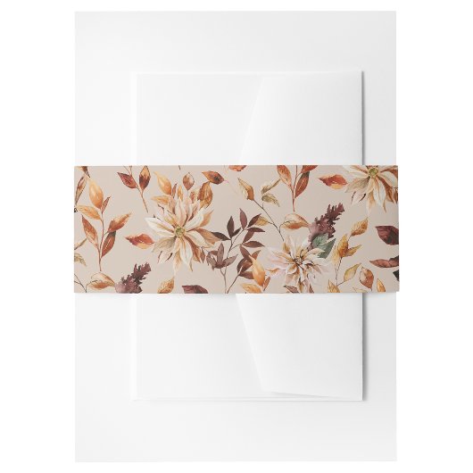 タン素朴紅葉招待状用帯 招待状ベリーバンド