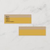 タン縁どビジネスカード スキニー名刺 (正面/裏面)