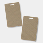 タン色の布地のクローズアップ画像 バッジ (正面＆裏面)