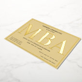 タン金ゴールドMBA卒業 箔招待状 (回転した状態)