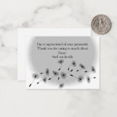 タン飛んでいるポポ種子サンキューカード ノートカード (正面/裏面インサイチュ)