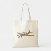 タン飛行機デザイン トートバッグ (裏面)