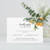 タン鮮やかゲリンシトラスオレンジミールチョイスRSVP 出欠カード (スタンド正面)