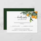 タン鮮やかゲリンシトラスオレンジミールチョイスRSVP 出欠カード (正面/裏面)