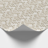 タン&アイボリーつる植物ラッピング紙 ラッピングペーパー (角)