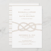 タン イラスト結びの結婚式招待状 招待状 (正面/裏面)