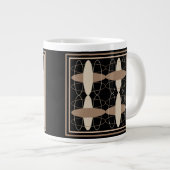 タン・オン・ブラック ジャンボコーヒーマグカップ (正面右)