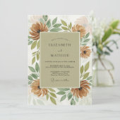 タン オーガニック オータム ウェディング 招待状 (スタンド正面)