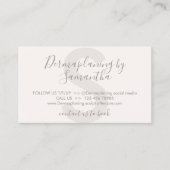 タン クリーム ダーマプレーニング アフターケア ポスト 指示 名刺 (正面)