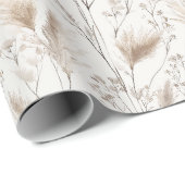 タン・クリーム・ブラウン・ビーチ・グラス ラッピングペーパー (ロールコーナー)