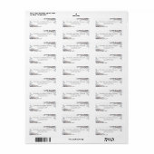 タン&グレーウィンターボタニカル差出人住所 ラベル (フルシート)