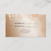 タン コーラル＆クリーム グラマー 紹介 クライアント カード (裏面)