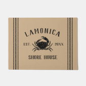 タン |ショア素朴ハウスカパーソナライズされたニ ドアマット (正面)