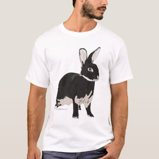 タン/スライバーマーチンレックスウサギ Tシャツ