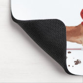 タン・ダッシュントおもしろい・クリスマス・ドッグと木 マウスパッド (コーナー)