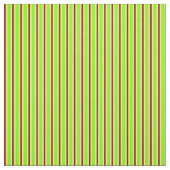 タン、チャートルーズ、黄色と濃い赤の色の線 ファブリック (見本)
