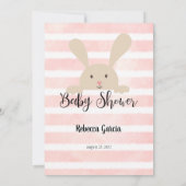 タン・バニー・ピンク　ママへのアドバイス　シャワーゲーム 招待状 (裏面)