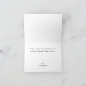 タン·バニー·ベビー·シャワー·グリーンアーガイル柄のありがとう サンキューカード (内部)