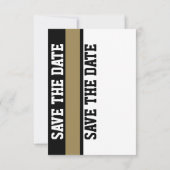 タン フットボール ウェディング セーブ・ザ・デート アナウンスメント 招待状 (裏面)