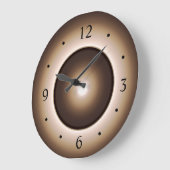タン/ブラウン照光月効果キッチンクロック ラージ壁時計 (傾斜)