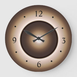 タン/ブラウン照光月効果キッチンクロック ラージ壁時計