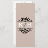 タン&ブラックスキンニークレスト招待状 招待状 (正面/裏面)