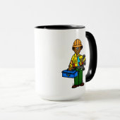 タン、ブラック、またはアフリカ系アメリカ人のリーマンマグ マグカップ (正面右)