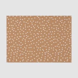 タン&ホワイト紙吹雪水玉模様 薄葉紙