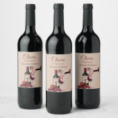 タン – マルサラワインのトーンストライプ ワインラベル (ボトル)