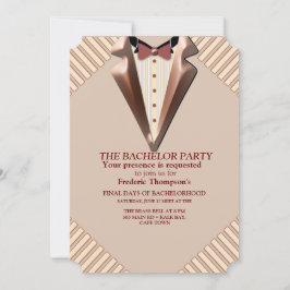 タン – マルサラワインモダン – フエス独身 招待状