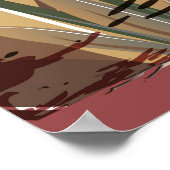 タン – マルサラワイン&ピンクの色相のツイスト ポスター (角)