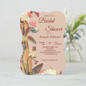 タン – マルサラワイン&ピンクの色相のツイスト 招待状 (スタンド正面)