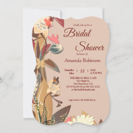 タン – マルサラワイン&ピンクの色相のツイスト 招待状