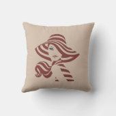 タン – マルサラワイン&ピンク枕の色相のねじれ クッション (裏面)