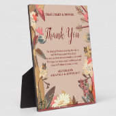 タン - マルサラ ワイン & ピンクの色彩のツイスト フォトプラーク (側面)