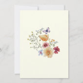 タン・ラスティック・ボホ・ワイルドフラワー・ウェディング 招待状 (裏面)