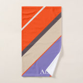 タン、ラベンダー、オレンジ航海の沿岸装飾品 バスタオルセット (ハンドタオル)