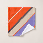 タン、ラベンダー、オレンジ航海の沿岸装飾品 バスタオルセット (ウォッシュタオル)