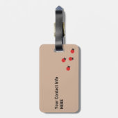 タン、赤くおよび黒い「愛」てんとう虫の荷物のラベル ラゲッジタグ (裏面縦)