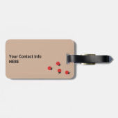 タン、赤くおよび黒い「愛」てんとう虫の荷物のラベル ラゲッジタグ (裏面横)